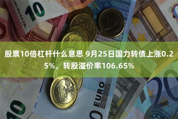 股票10倍杠杆什么意思 9月25日国力转债上涨0.25%，转股溢价率106.65%