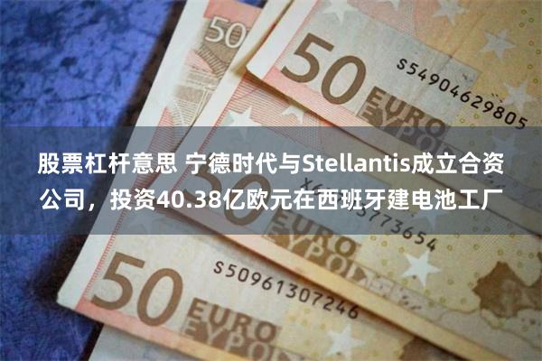 股票杠杆意思 宁德时代与Stellantis成立合资公司，投资40.38亿欧元在西班牙建电池工厂