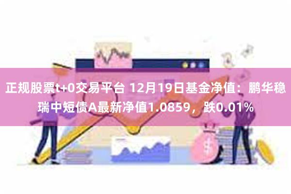 正规股票t+0交易平台 12月19日基金净值：鹏华稳瑞中短债A最新净值1.0859，跌0.01%