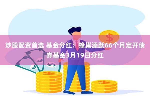 炒股配资首选 基金分红：蜂巢添跃66个月定开债券基金3月19日分红